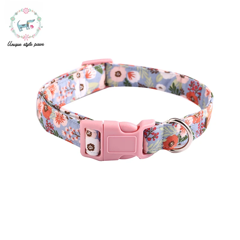 collar Сакура ошейник и поводок набор с галстуком-бабочкой собака ожерелье с пластиковой пряжкой для больших и маленьких собак XXS-XL аксессуары для домашних животных - Цвет: collar