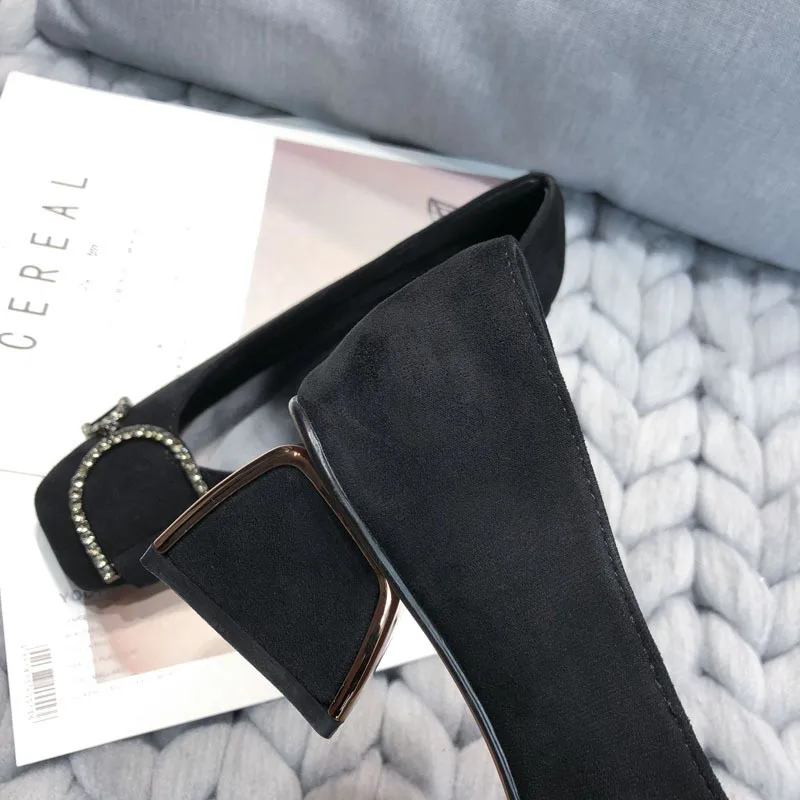 Женская обувь с квадратным носком на низком каблуке модельные туфли лодочки