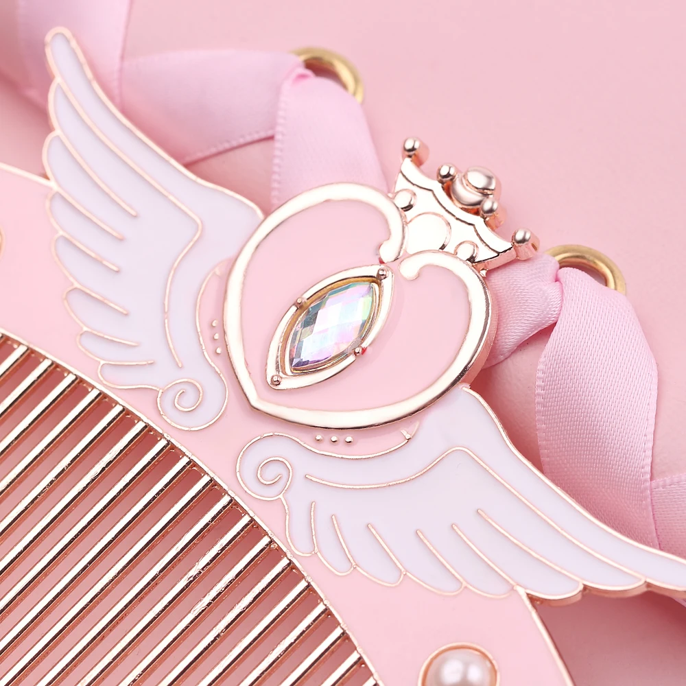 Женская расческа для макияжа Sailor Moon милая розовая металлическая волос с