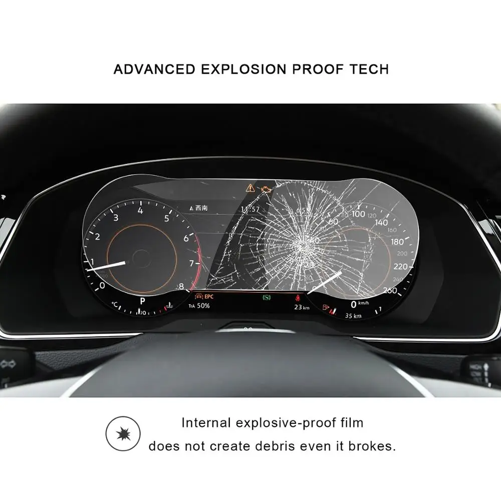 ruiya screen protector for passat b8 12 3 inch 2018 2019 2020 car lcd dashboard display screen auto interior protect accessories free global shipping