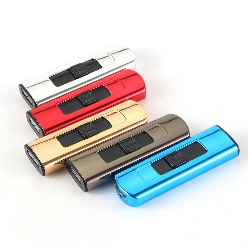 Портативная Металлическая USB Электронная зажигалка для сигарет ветрозащитная