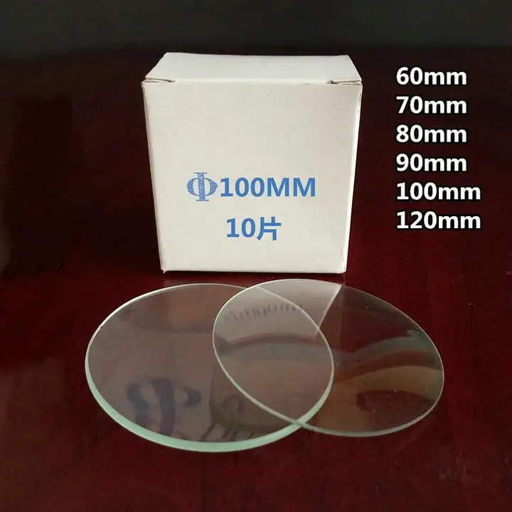 Плоское стекло для часов 10 шт./лот круглые стеклянные панели тарелка образцов