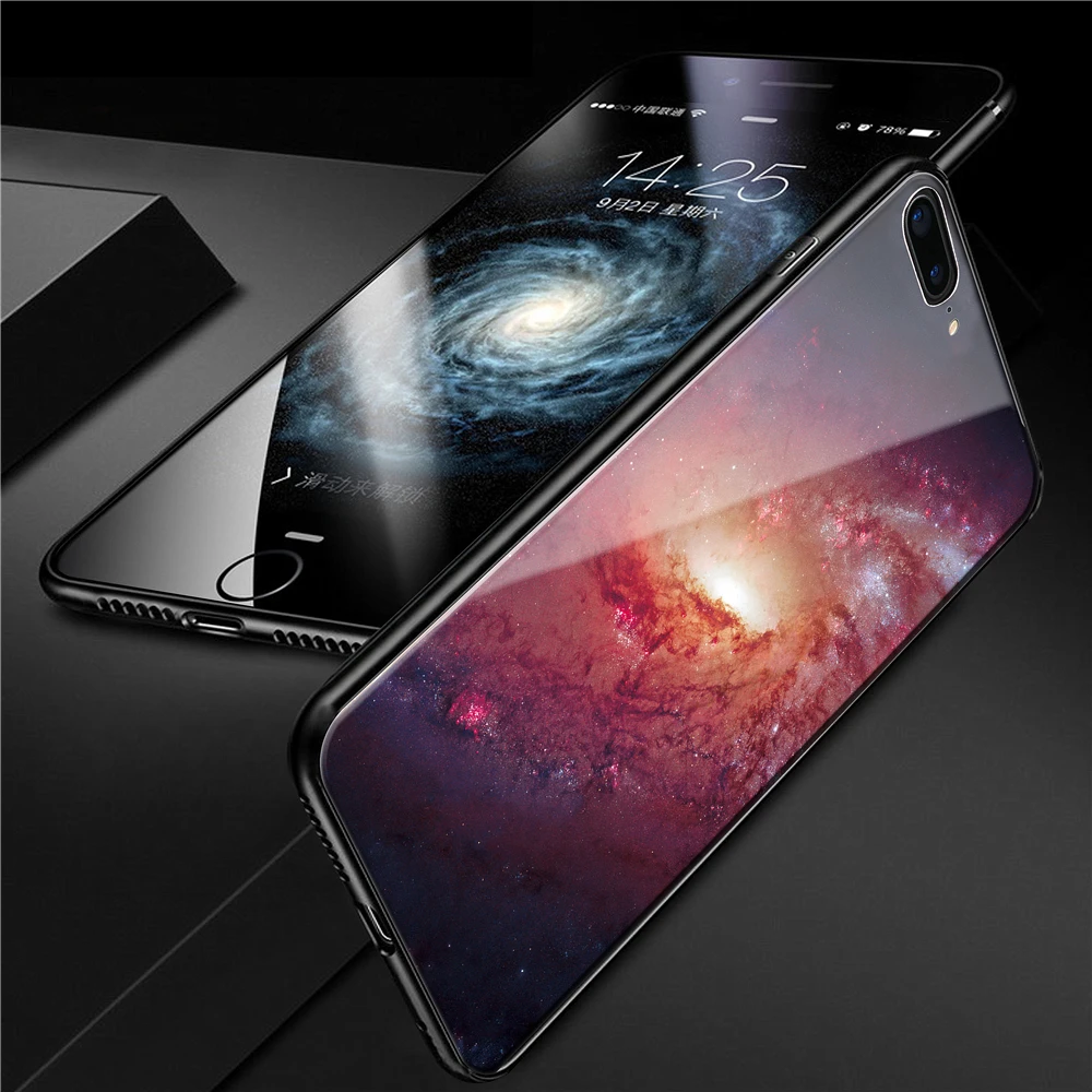 Чехол для мобильного телефона Apple iphone 7 plus 7P 8 Plus P i7 роскошное закаленное стекло