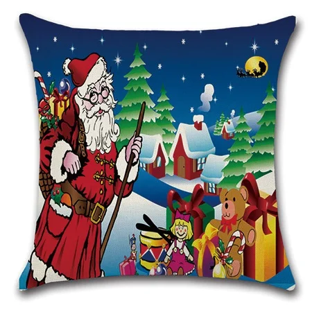 2 шт. Рождественский олень Санты лампа дерево носки подушка диван спальня
