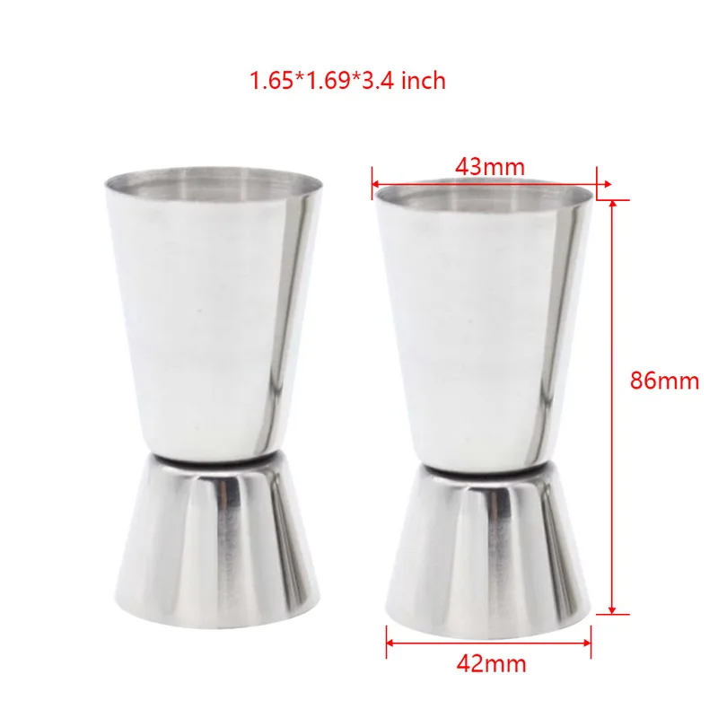 Hoomall 1 шт. мерная чашка из нержавеющей стали с двойными краями измеритель вина