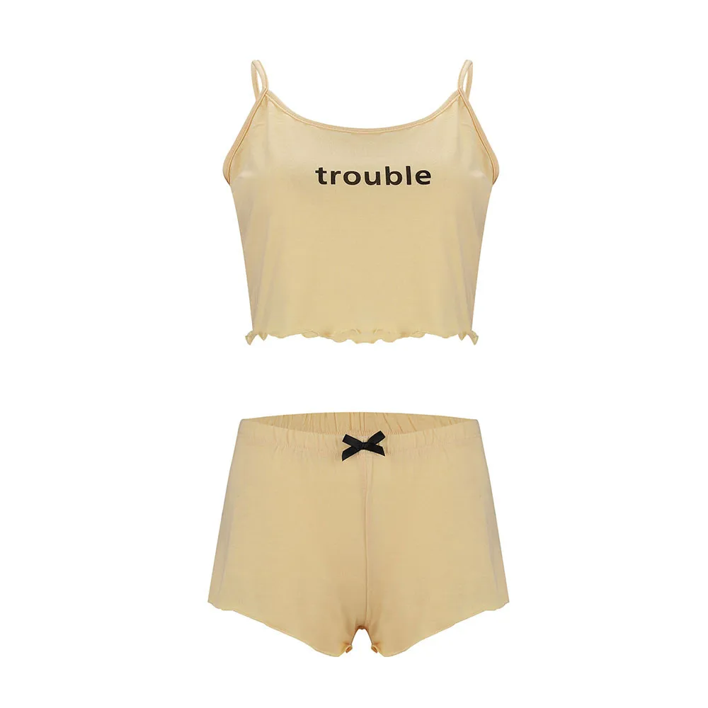 Женский спортивный костюм из 2 предметов повседневный укороченный топ на