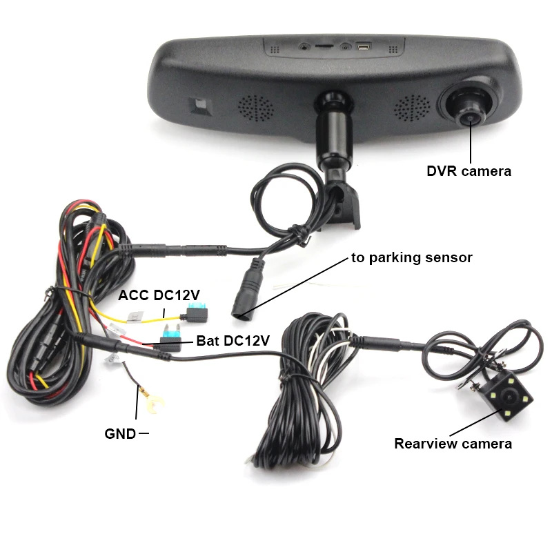 Sinairyu 5 &quotАвтомобильная камера DVR с двойным объективом зеркало заднего вида