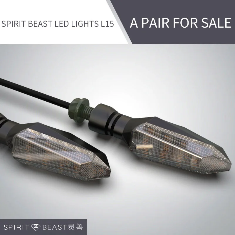 L15 Spirit beast светодиодный поворотник Выделите мотоциклетные фары 12V указателя поворота фитинги сборки мотоцикл - Цвет: L15