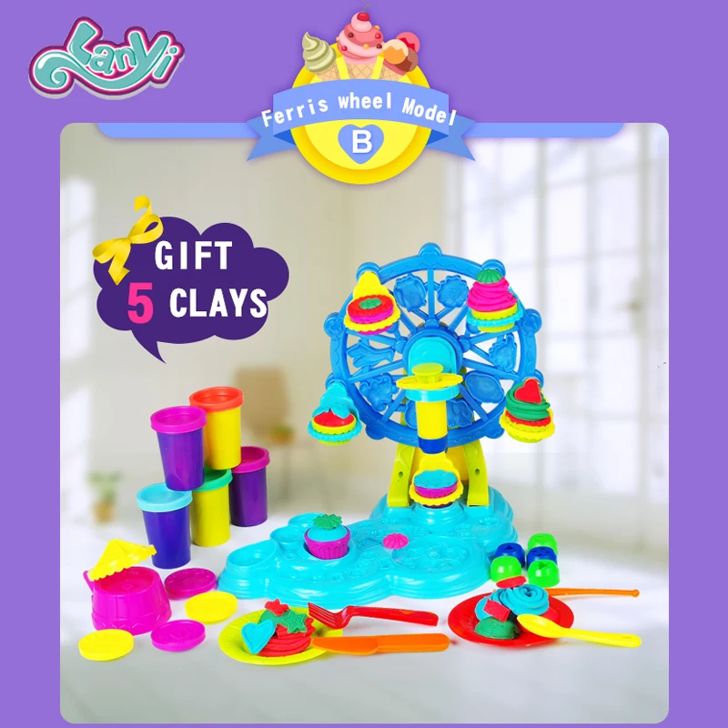 Пластилин для детей My little Horse игрушки наборы мороженого и формы глиняный набор