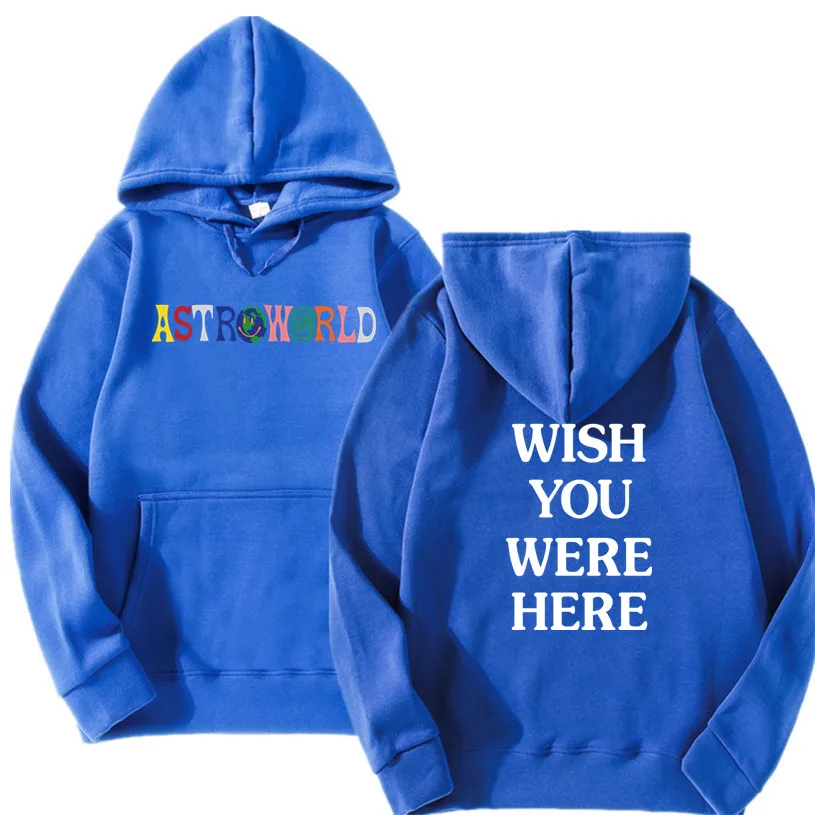 155-157blue Новые мужские толстовки с капюшоном Трэвиса Скотта Astroworld WISH YOU WAS HERE, модная мужская толстовка с капюшоном с буквенным принтом для мужчин и женщин - Цвет: 155-157blue