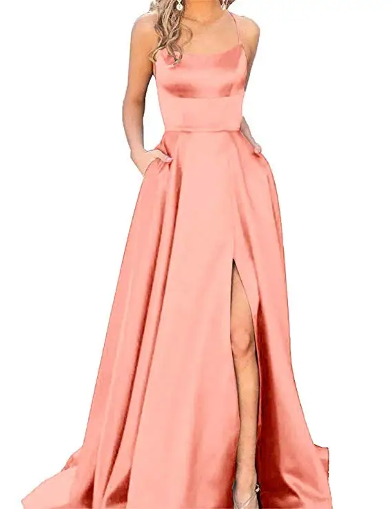 Style A Blush Сексуальные вечерние платья с v-образным вырезом Длинные Очаровательные зеленые желтые вечерние платья с открытой спиной Robe De Soiree - Цвет: Style A Blush