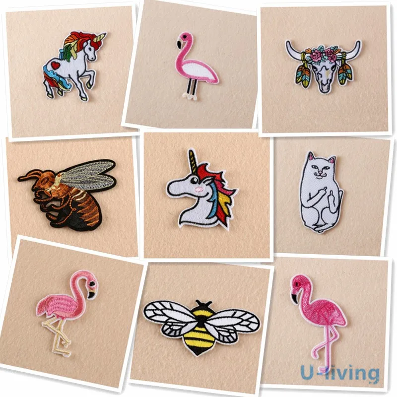 1 шт. микс новый модный патч для одежды утюжок вышивки пришивная симпатичная