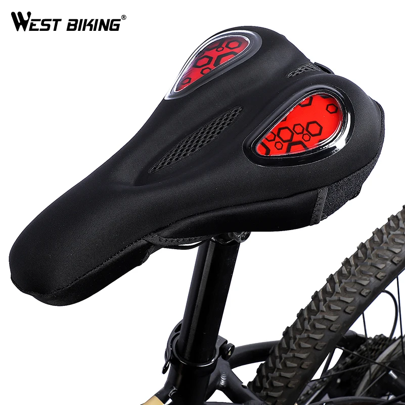 Мягкие чехлы на седло велосипеда WEST BIKING дышащие гелевые наволочки из жидкого