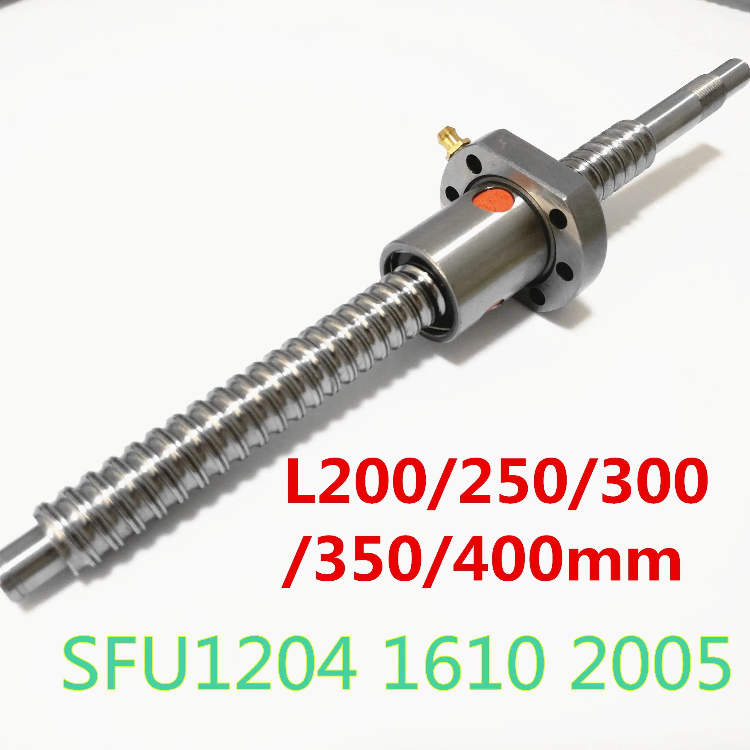 L200/250/300/350/400 мм проката ШВП C7 с 1204 1604 1610 2005 фланец, гайка BK/BF конец механической обработке CNC