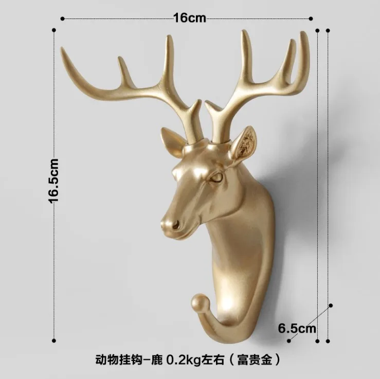 Креативные 3D крючки для стены украшения двери животных крючки декоративные крючки для одежды полимерные крючки олень носорог слон жираф лошадь - Цвет: 15
