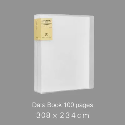 T 100 pages Muji стиль A4 простой файл мешок 100 страниц данных книга большой емкости папки файла канцелярские принадлежности - Цвет: T 100 pages