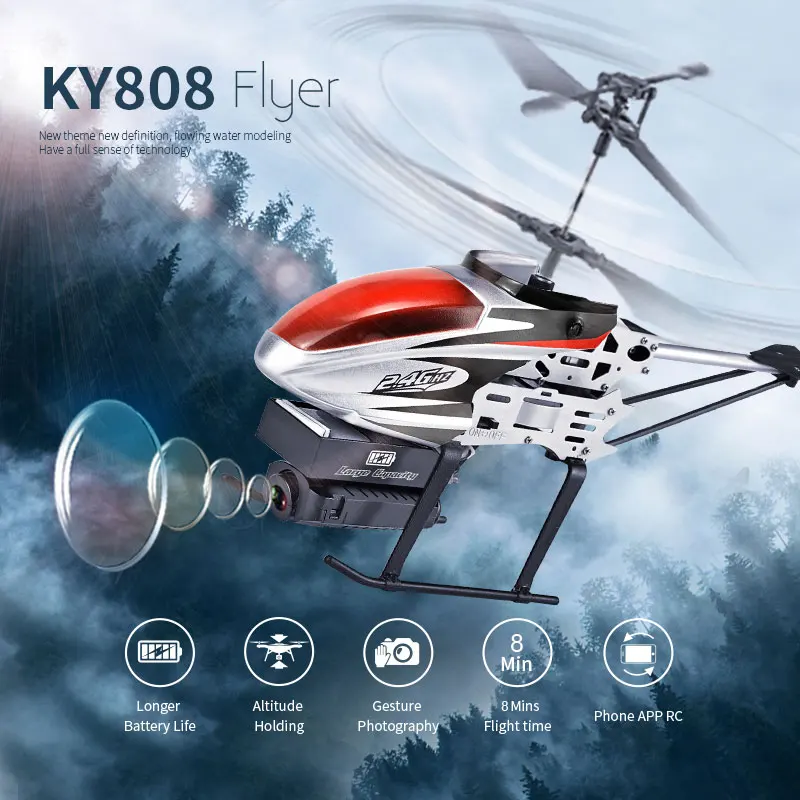 KY808 2 4 GHz 3.5CH RC вертолет Дрон жесты фото WiFi FPV 1080 P/480 P HD камера отношение удерживайте