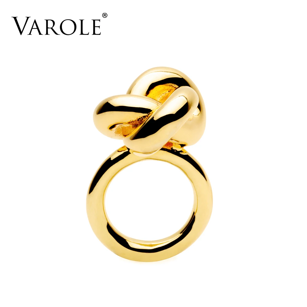 Новинка, модное кольцо VAROLE, бесконечное Узловое кольцо, дизайнерское, золотого цвета, кольца миди для женщин, кольцо, ювелирное изделие, Anel Feminino