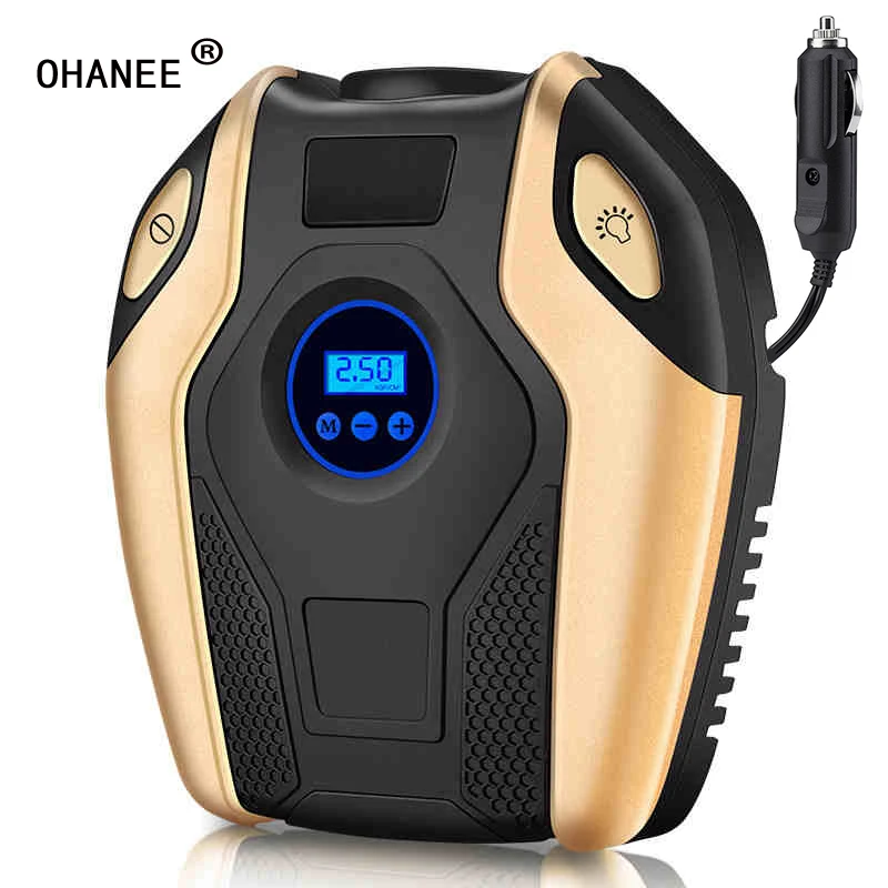 OHANEE цифровых шин DC 12V автомобиль Портативный воздушный компрессор насос 150 PSI
