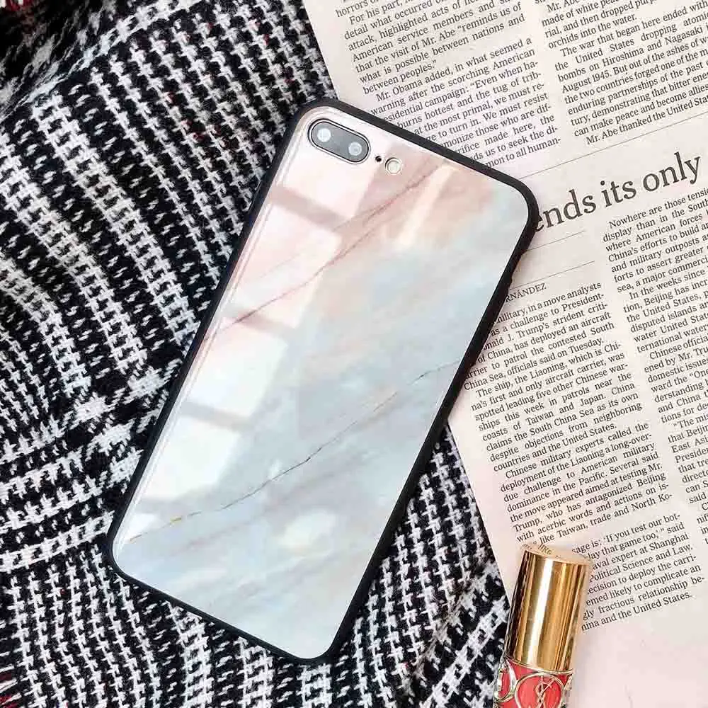 Eqvvol мраморный чехол из закаленного стекла для телефона для Apple iPhone X 8 7 6 6s Plus все включено чехол Чехол с мягкими краями для iPhone 10 Coque