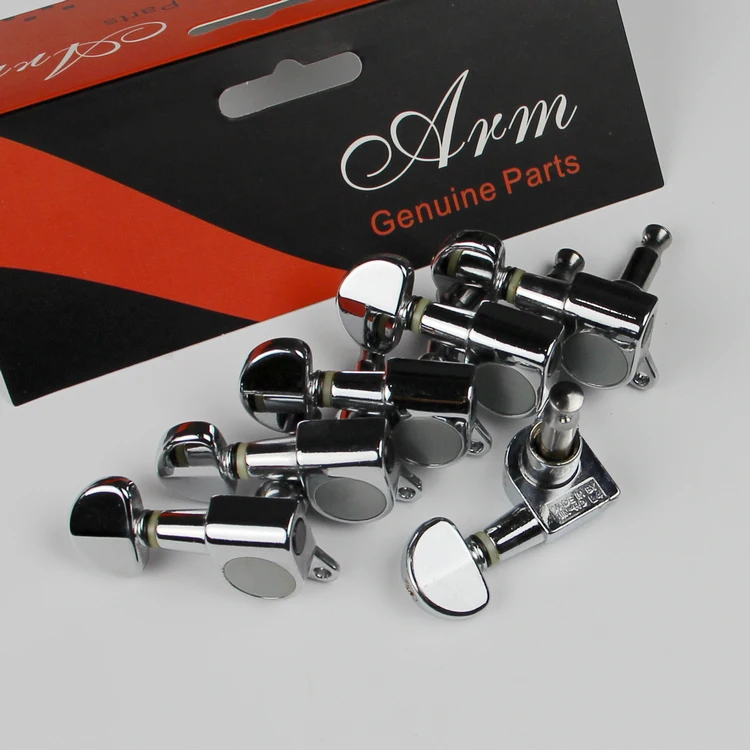 

Han closed silver production backhand electric guitar tuners headstock button left Korea JinHo OEM J-03