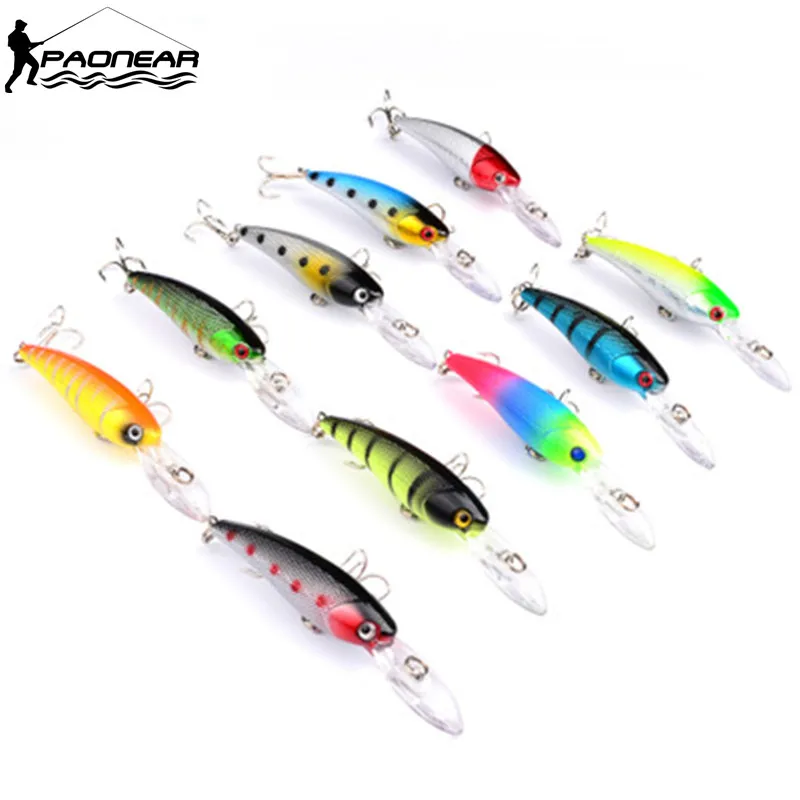 Paonear Блесен воблеры 10 Цвета 9 см 8 3 г Карп блесны приманку Минноу Рыбалка
