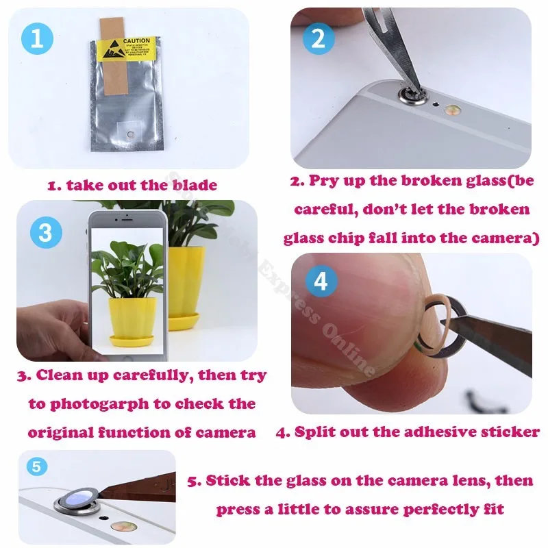 Сменная задняя защитная крышка объектива из закаленного стекла для Apple Iphone 7/5S/6/6