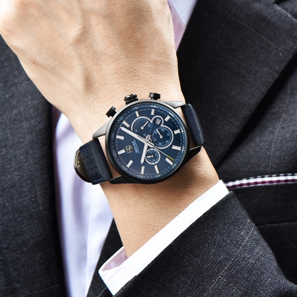 Reloj Hombre BENYAR модные спортивные мужские часы лучший бренд класса люкс военные кварцевые часы Relogio Masculino/BY-5108