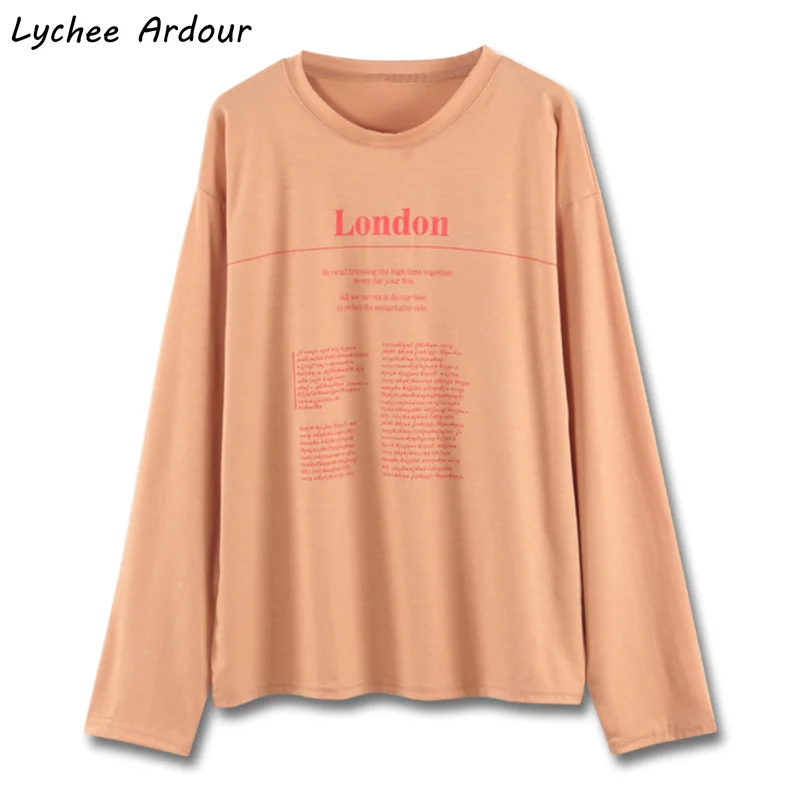 Lychee Ardour London женская футболка с буквенным принтом весна лето Повседневная Уличная