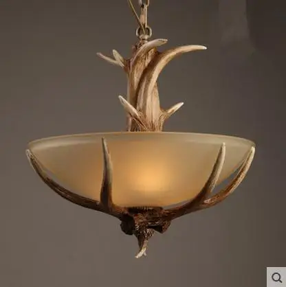 Подвесной светильник для сада американский кантри рога креативный ресторанный