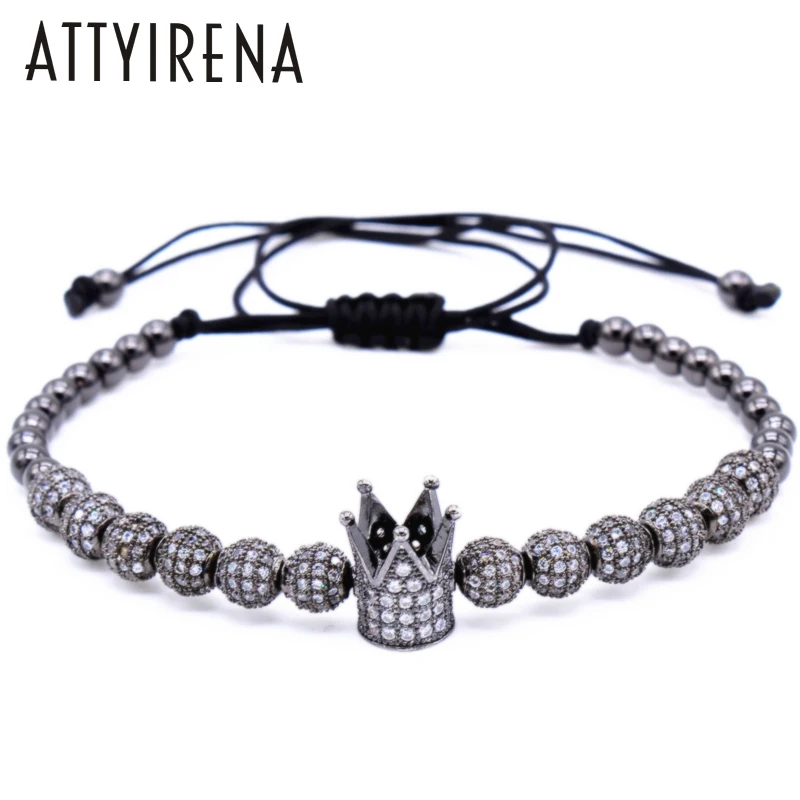 ATTYIRENA новые циркониевые браслеты мужские ювелирные изделия кубические микро
