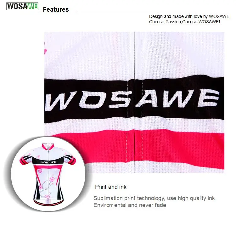 WOSAWE Летняя женская мини юбка+ рубашка Ropa Ciclismo Велоспорт Джерси наборы дышащий MTB велосипед одежда с коротким рукавом Одежда