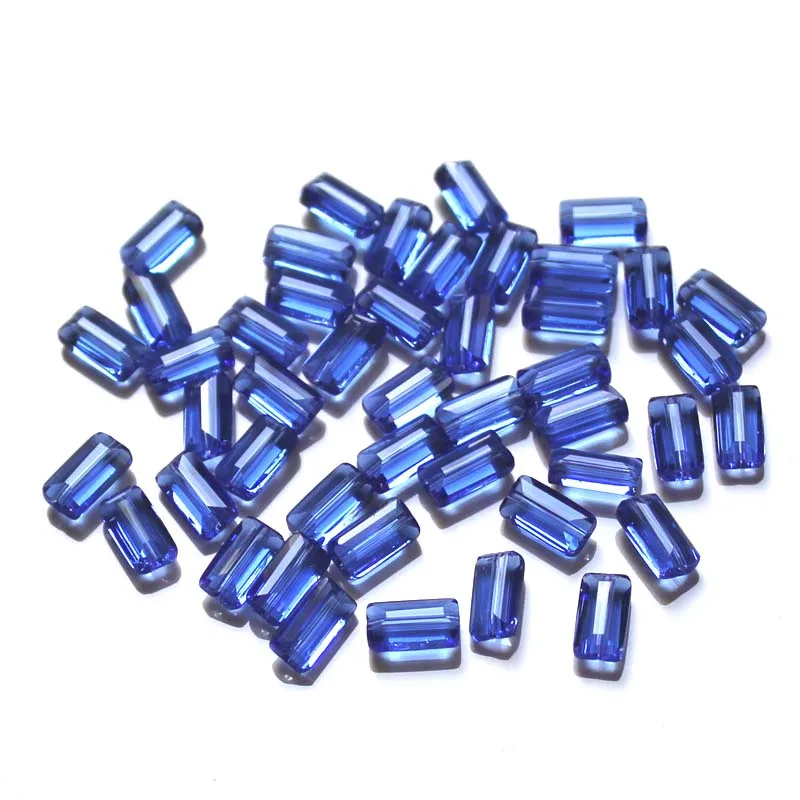 13 sapphire AAA Прямоугольник Кристалл Необычные бусы 12x6 мм 100 шт. Ограненный Кристалл Стекло Свободные Spacer - Цвет: 13 sapphire