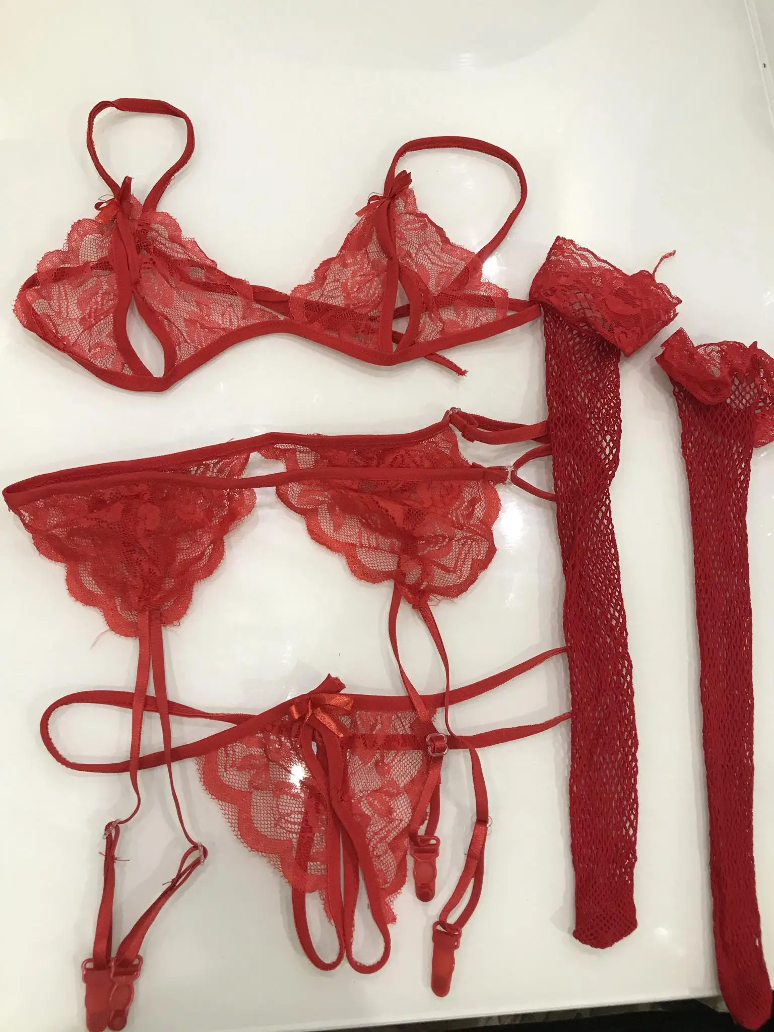 Сексуальные комплекты из 4 предметов нижнее белье косплей сексуальные костюмы с