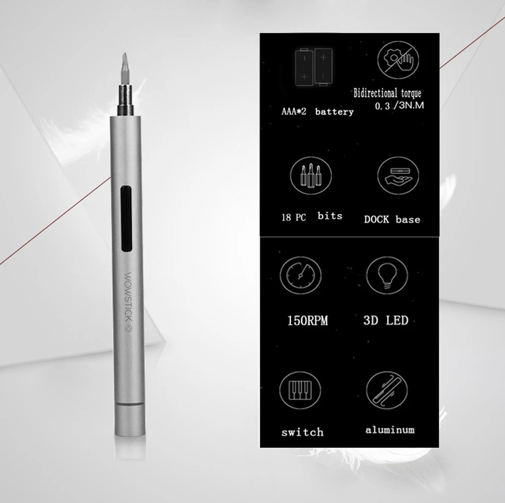 Wowstick 1F+ pro Портативный Прецизионный мини беспроводной электрический шуруповерт для iphone мобильный телефон ремонт камеры