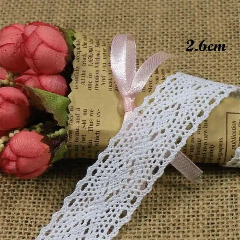 DoreenBeads 5 ярдов швейная ткань DIY отделка хлопок крючком кружево цвета слоновой кости белый черный ткань лента ручной работы аксессуары ремесло - Цвет: 23