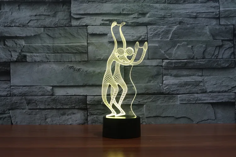 Акриловый 3D ночник для балета светодиодный светильник иллюзия USB RGB креативная