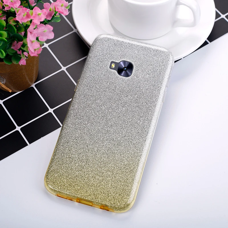 Чехол Zenfone 4 Selfie ZD553KL ZD552KL ультратонкий Блестящий силиконовый чехол из ТПУ для Asus