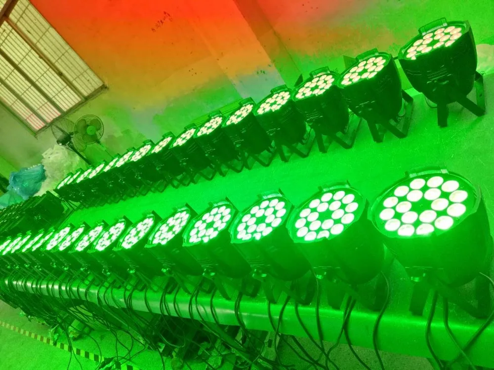 8 шт. 18x12 Вт LED Par огни с 1 футляром для полета Led свет RGBW 4в1 Роскошные DMX 6/8 каналы