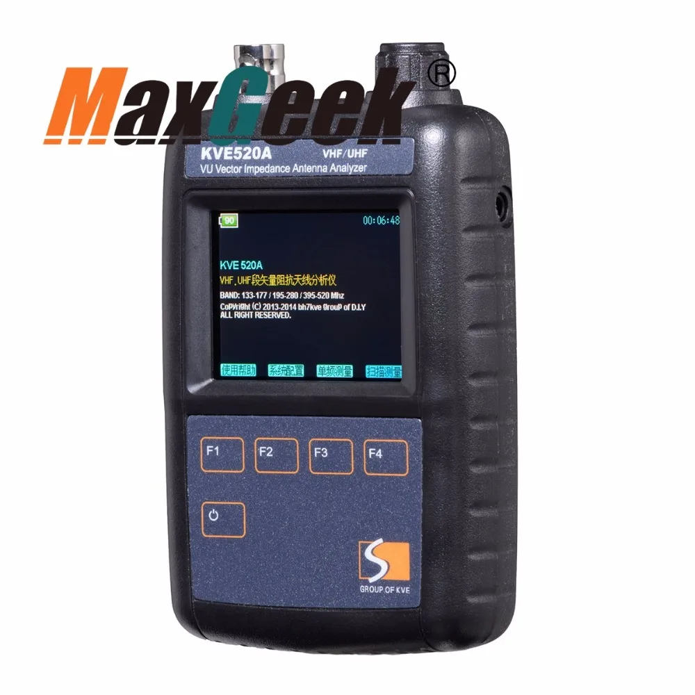 

Maxgeek KVE520A Vector Color Graphic Impedance Antenna Analyzer Meter for VHF UHF HAM