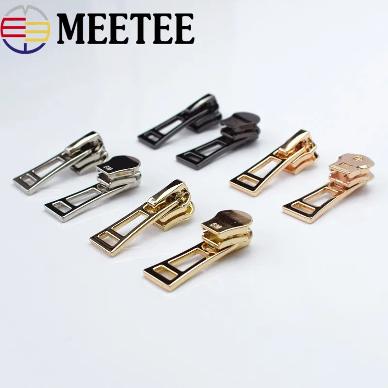 Meetee 10pcs 5# Metal Zipper Head High-grade Alloy Bag Decorative Silders DIY Sewing Down Jacket Garment Accessories G2-3 | Дом и сад