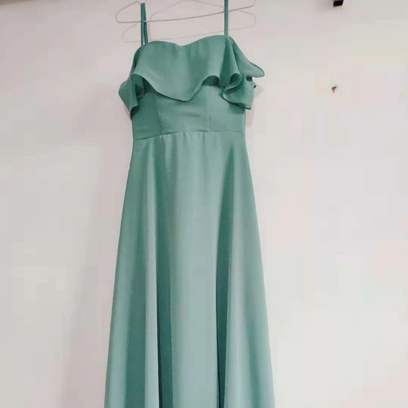 Женское длинное шифоновое платье элегантное ТРАПЕЦИЕВИДНОЕ ПЛАТЬЕ подружки