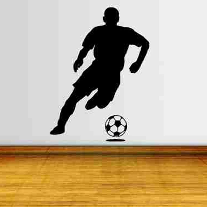 Football Player Wall Sticker Sports Decal Kids Room Decoration Posters Vinyl Car Soccer | Stickers