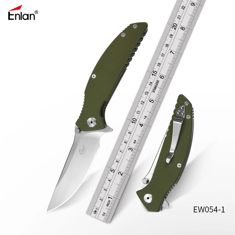 ENLAN 58Hrc тактический нож для кемпинга карманные ножи выживания 8cr13mov лезвие зеленая