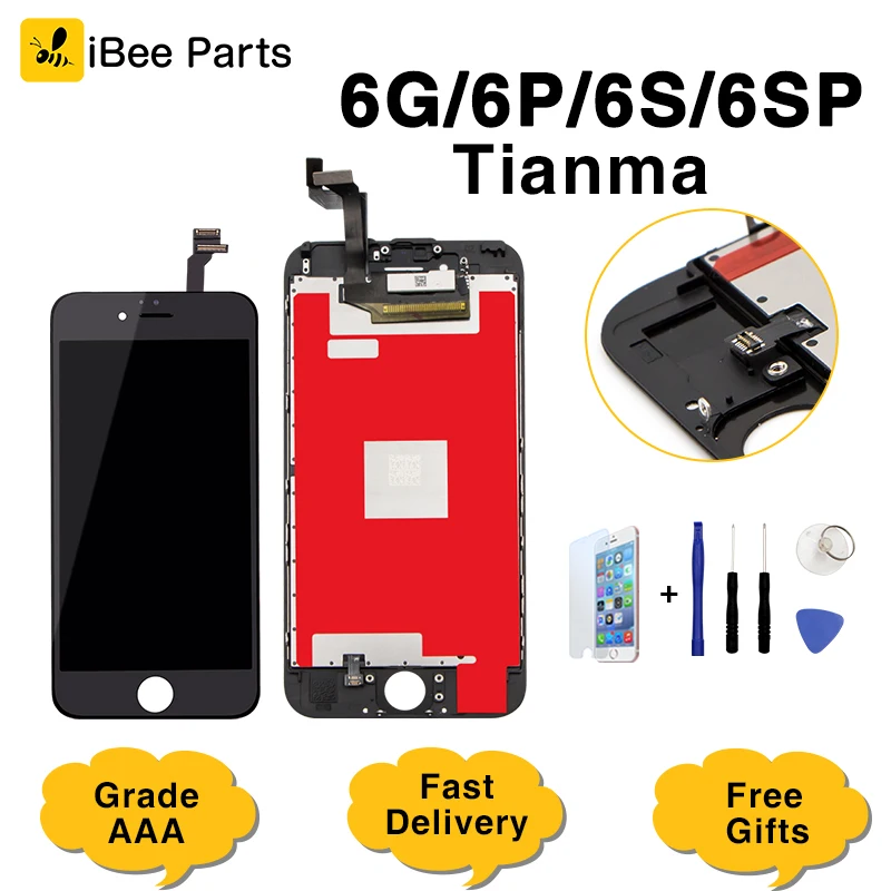 1 шт. для Tianma iPhone 6S Plus ЖК экран хороший сенсорный дигитайзер замена бесплатная