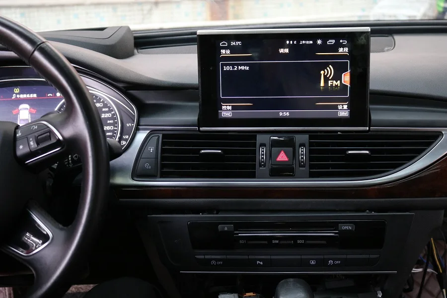 Сенсорный экран автомобильный Android 8,0 радио плеер Подходит для Audi A6 A6L A7 мультимедиа Восьмиядерный Gps навигация Bluetooth с MMI меню