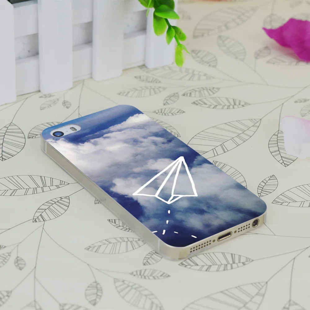 C0890 Paper Plane Transparent Hard Thin Case Skin Cover For Apple IPhone 4 4S 4G 5 5G 5S SE 5C 6 6S Plus |