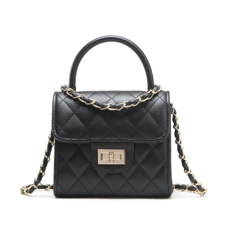 

PU leather princess lattice children school bags kids travel messenger crossbody small phone pouches for kindergaten baby girls