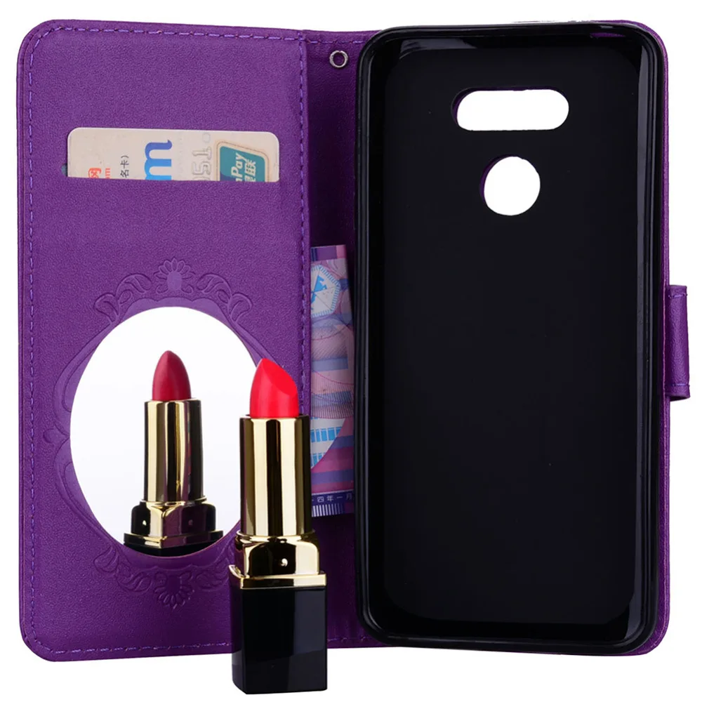 flip case for LG G6Mirror Case Pu leather Wallet+Card Slot Cover Makeup Phone Cases | Мобильные телефоны и аксессуары