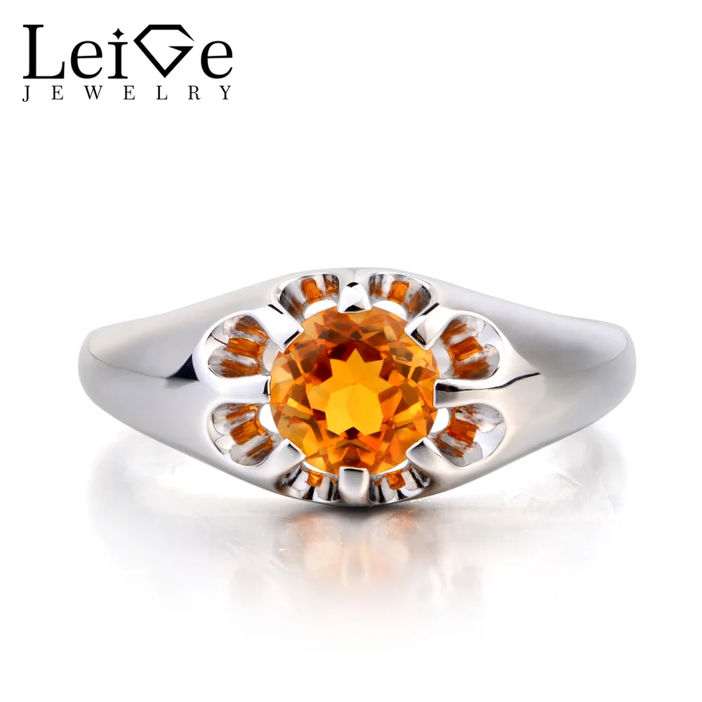 Женское кольцо с цитрином из драгоценного камня желтого цвета|yellow gemstone ring|925 sterling